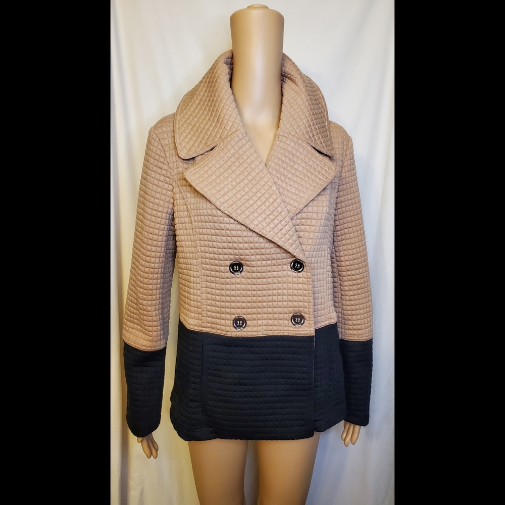 Thml Quilted Color Block Jacket Large - image 1